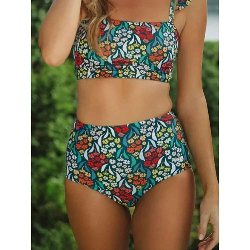 Albion Nwt Costa Floral High-Waisted BottomsSize XL